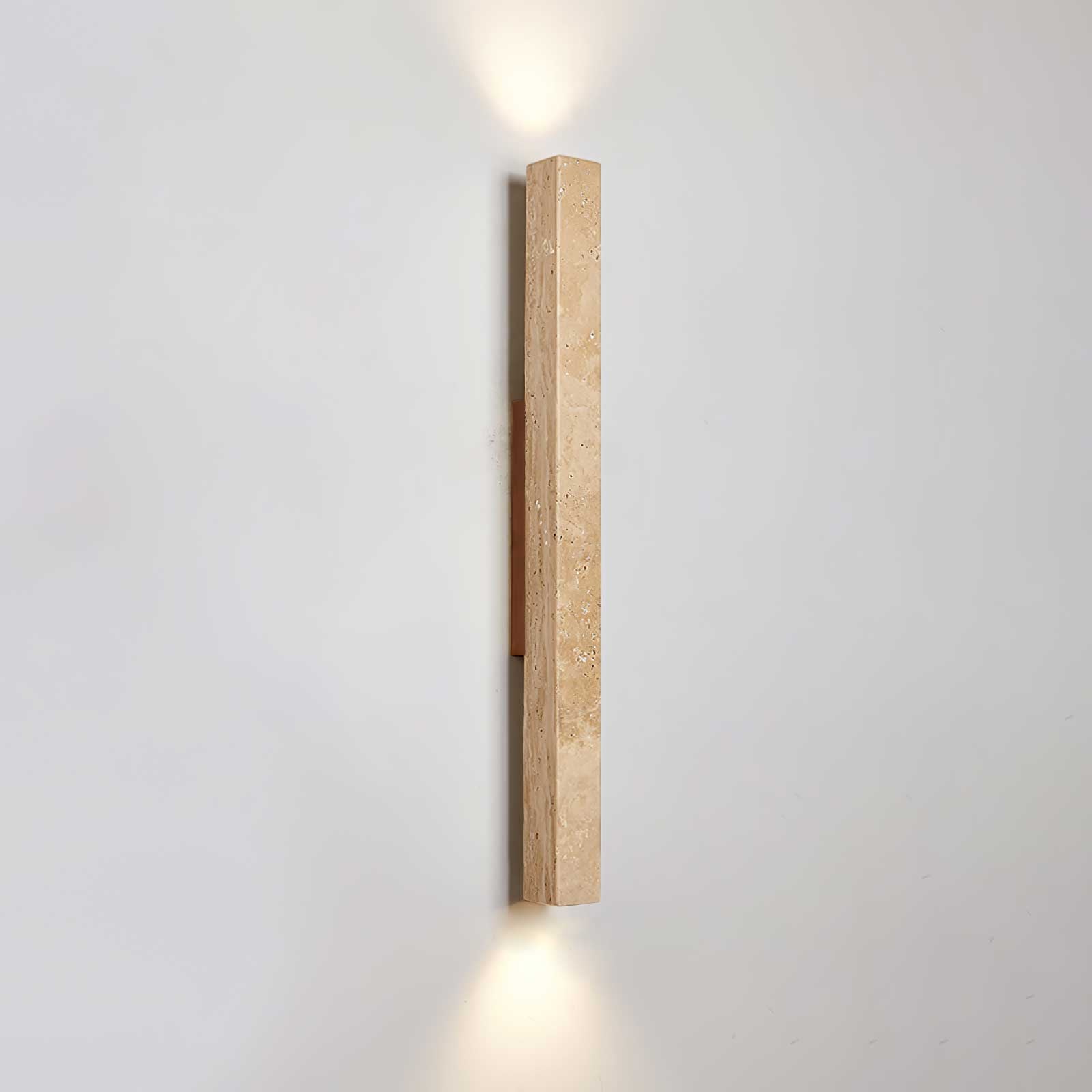 Travertine Column Wall Light, Hardwired Wall Sconce, detail 28