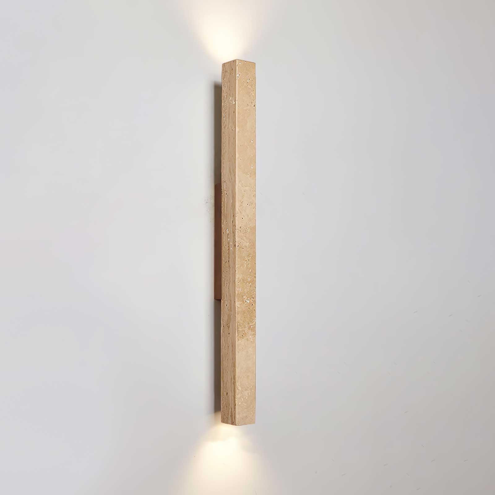 Travertine Column Wall Light, Hardwired Wall Sconce, detail 29