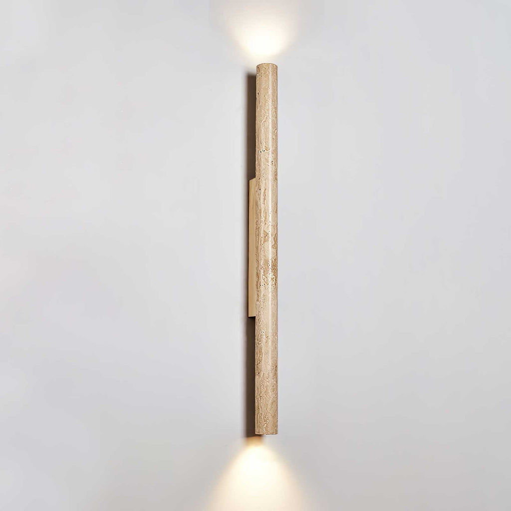 Travertine Column Wall Light, Hardwired Wall Sconce, detail 20