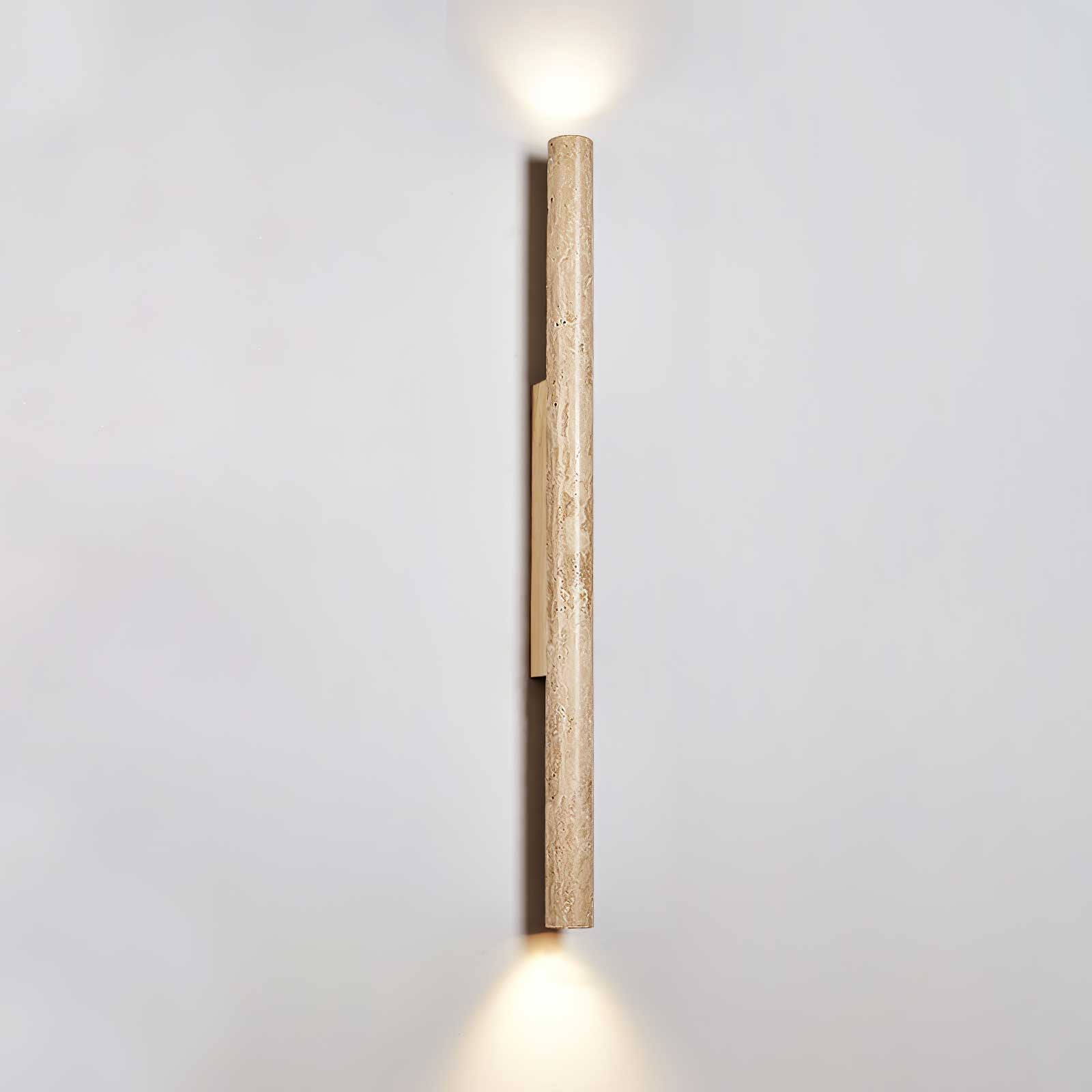 Travertine Column Wall Light, Hardwired Wall Sconce, detail 20