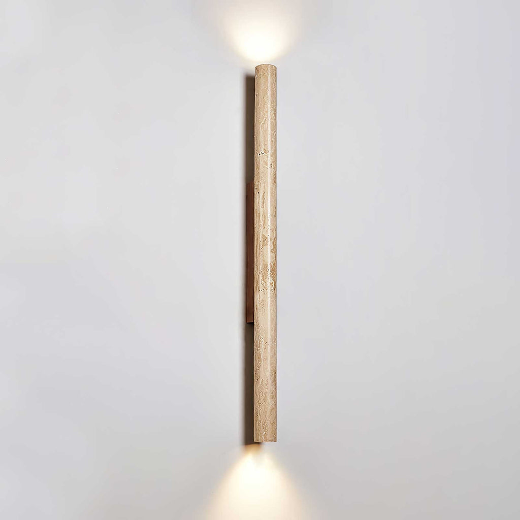 Travertine Column Wall Light, Hardwired Wall Sconce, detail 21