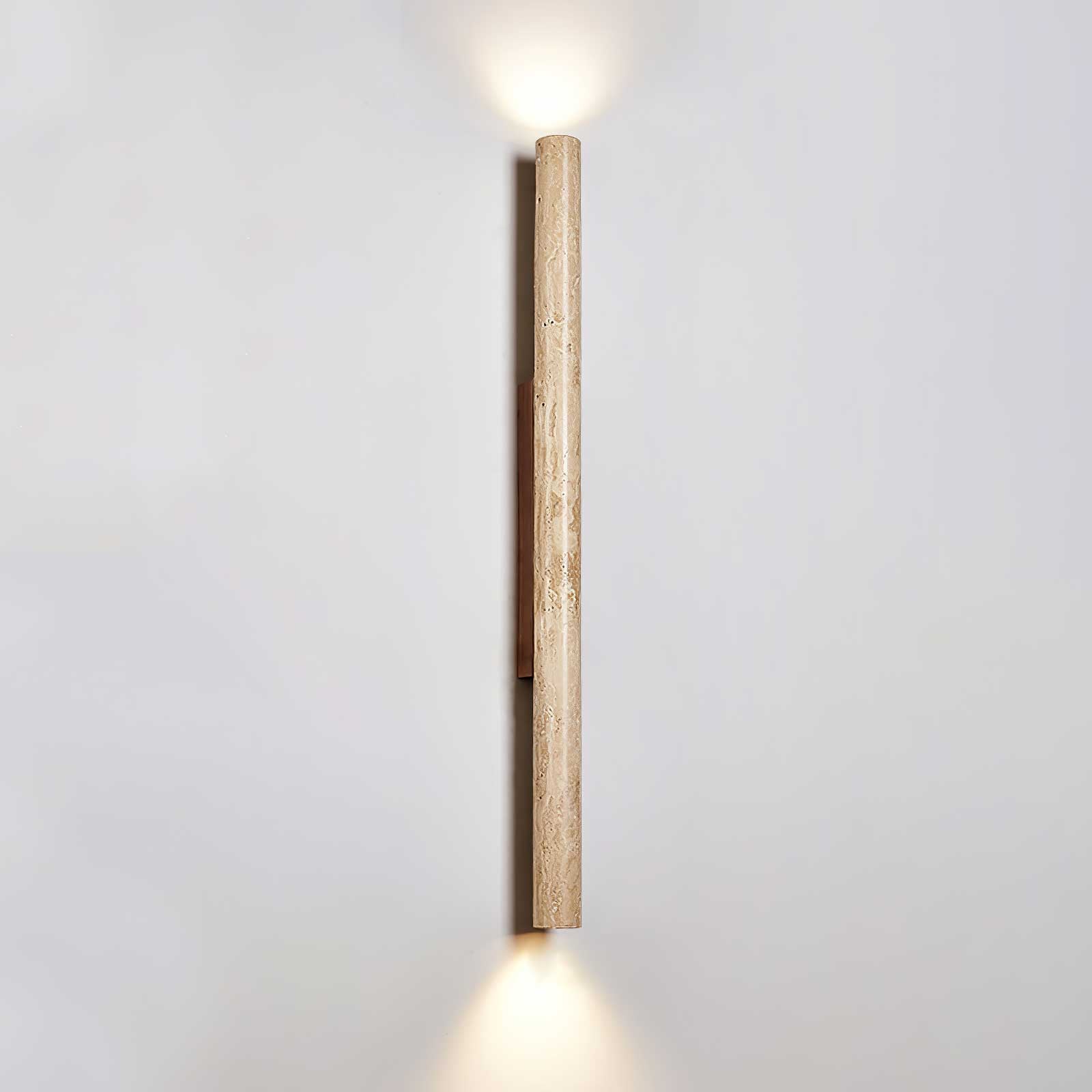 Travertine Column Wall Light, Hardwired Wall Sconce, detail 21