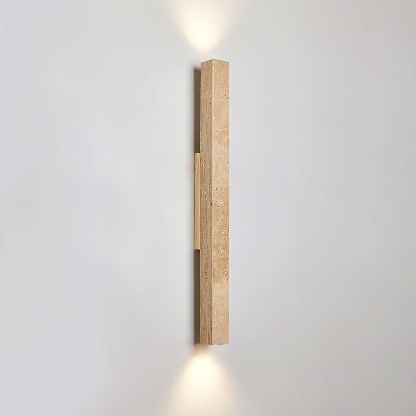 Travertine Column Wall Light, Hardwired Wall Sconce, detail 27