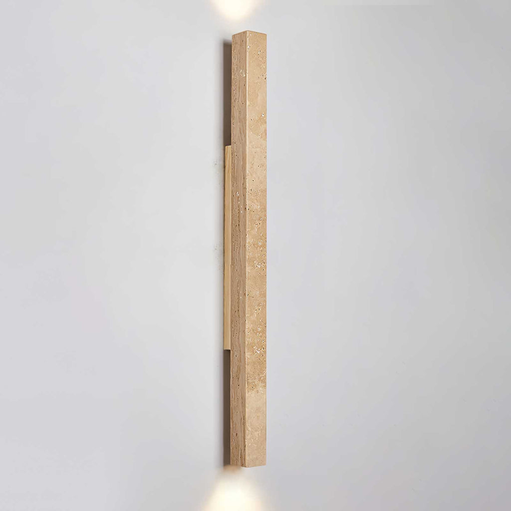 Travertine Column Wall Light, Hardwired Wall Sconce, detail 31