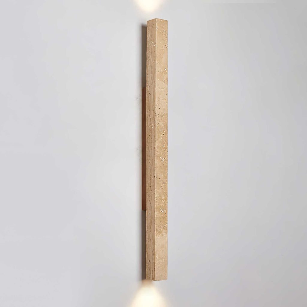 Travertine Column Wall Light, Hardwired Wall Sconce, detail 32