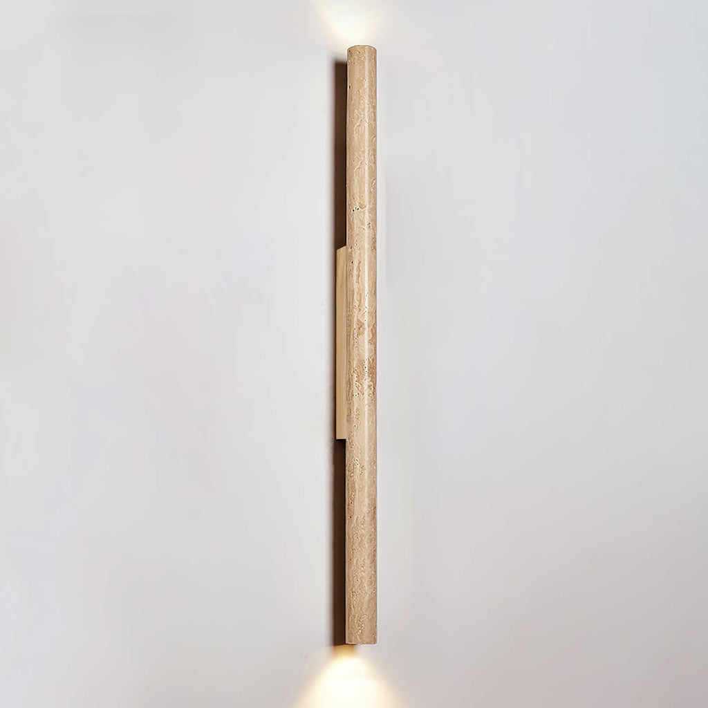 Travertine Column Wall Light, Hardwired Wall Sconce, detail 22