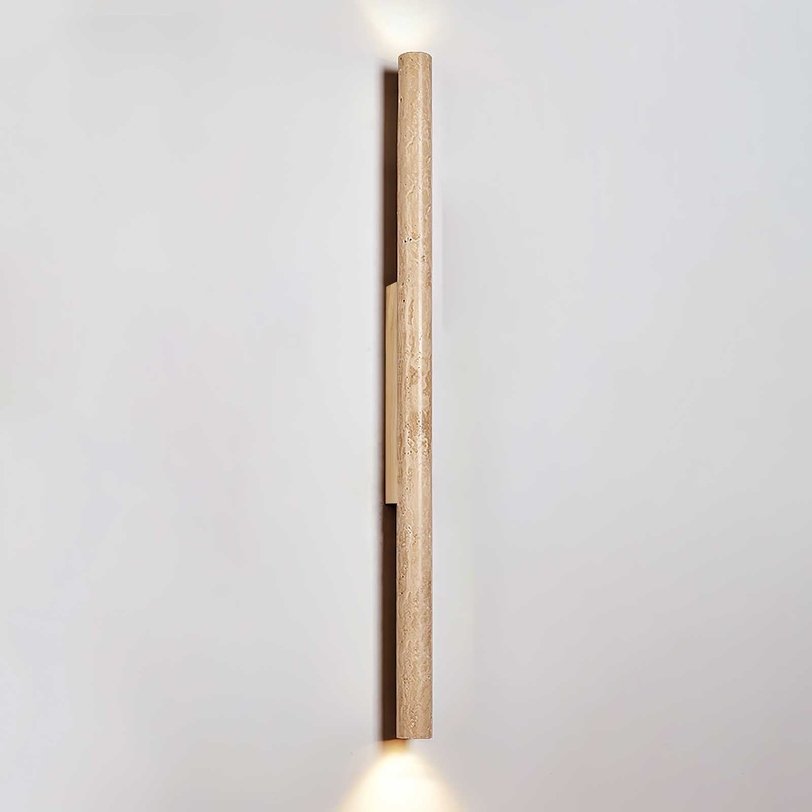 Travertine Column Wall Light, Hardwired Wall Sconce, detail 22
