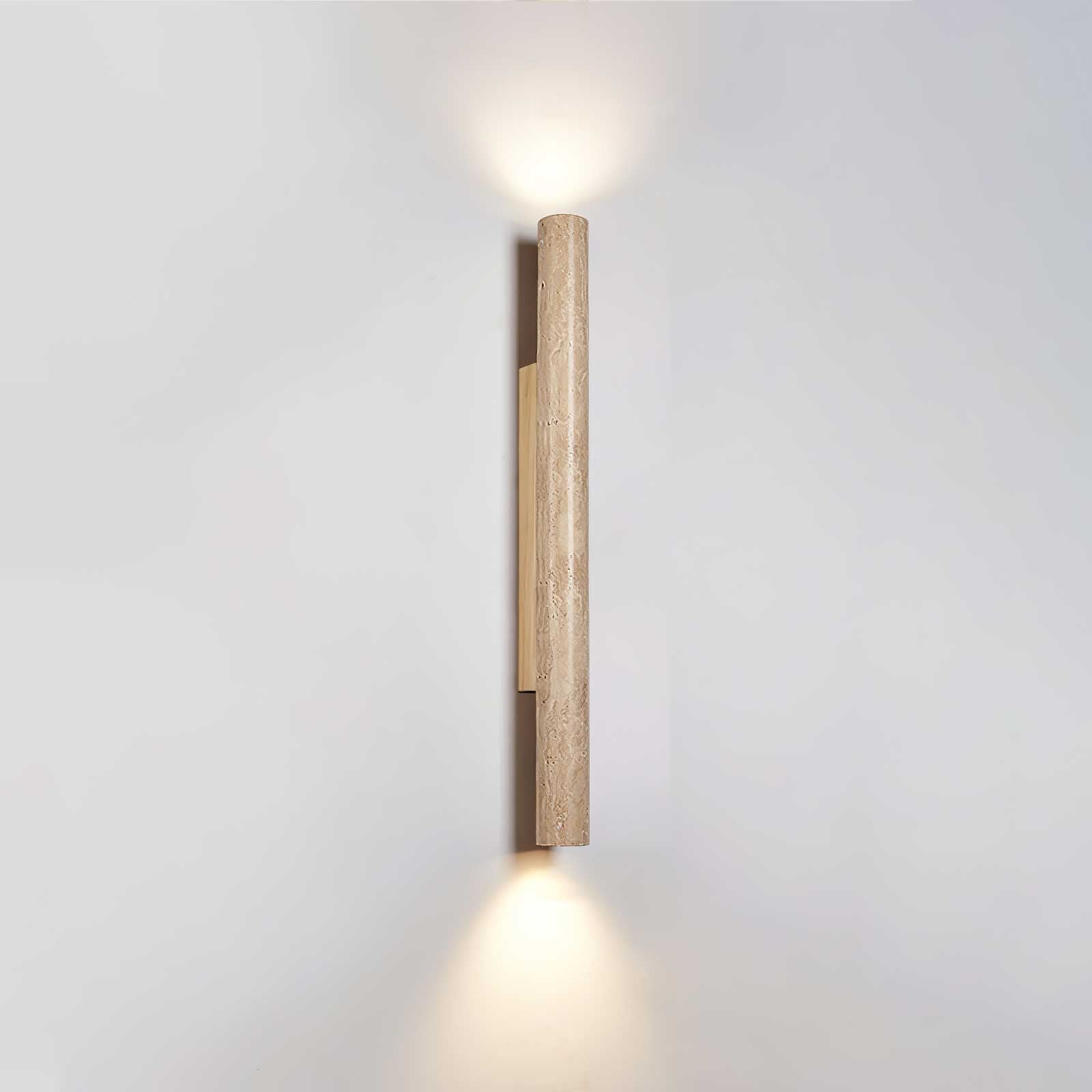 Travertine Column Wall Light, Hardwired Wall Sconce, detail 16