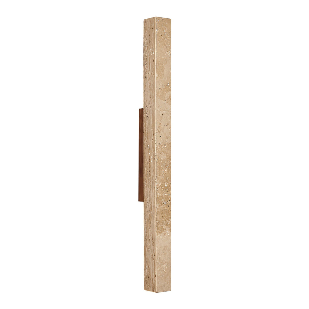 Travertine Column Wall Light, Hardwired Wall Sconce, detail 14