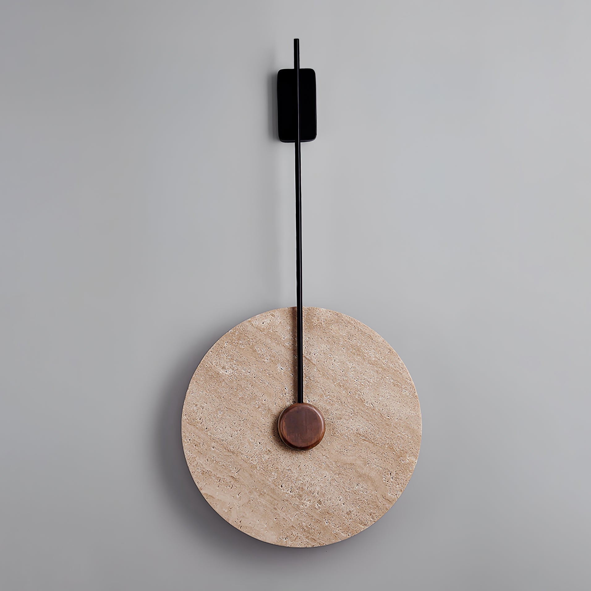 Travertine Disc Wall Light, Hardwired Wall Sconce, detail 15