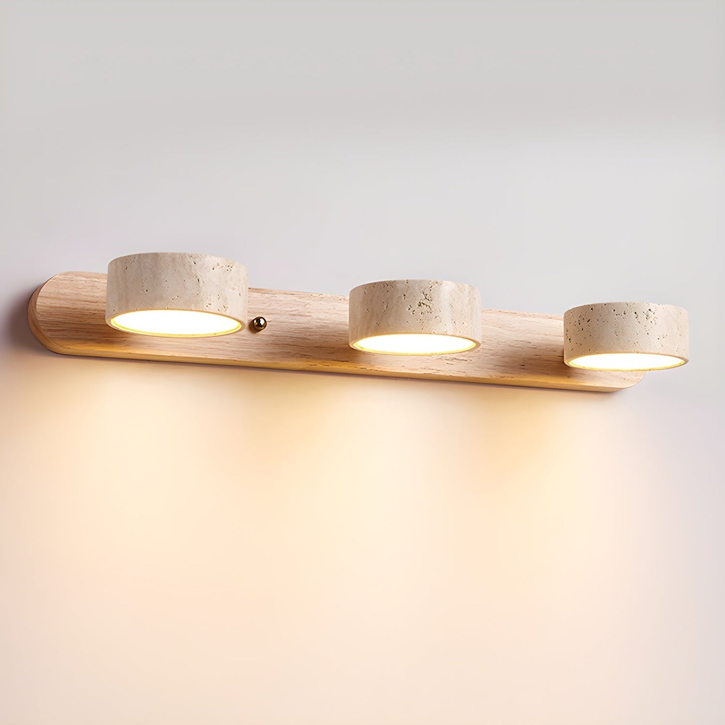 Travertine Duo Wall Light - 2-Light Size: Dia 32cm x... Travertine, Hardwired Wall Sconce, detail 22