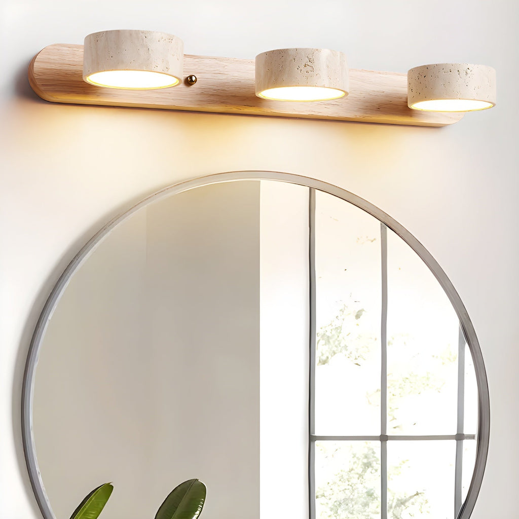 Travertine Duo Rechargeable Wall Light, Bathroom Wall Sconce, detail 14