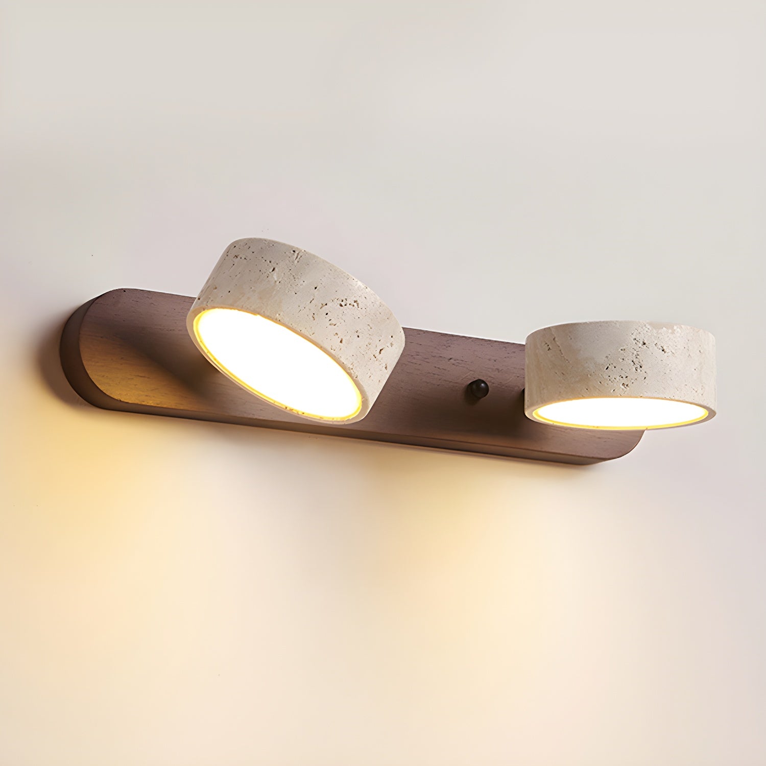 Travertine Duo Rechargeable Wall Light, Bathroom Wall Sconce, detail 6