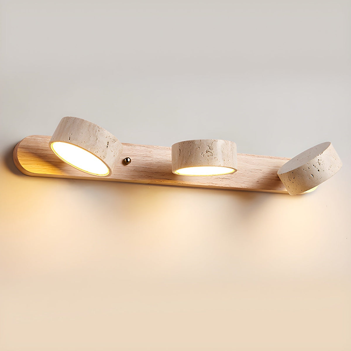 Travertine Duo Wall Light - 2-Light Size: Dia 32cm x... Travertine, Hardwired Wall Sconce, detail 9