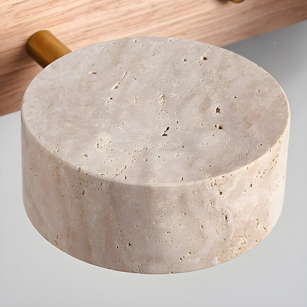 Travertine Duo Wall Light - 2-Light Size: Dia 32cm x... Travertine, Hardwired Wall Sconce, detail 11