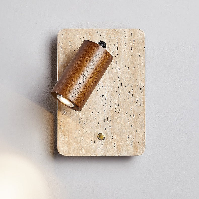 Travertine Spot Wall Light, Hardwired Wall Sconce, detail 11
