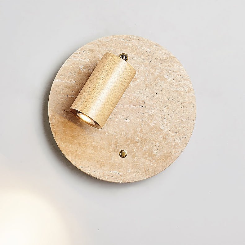 Travertine Spot Wall Light, Hardwired Wall Sconce, detail 9