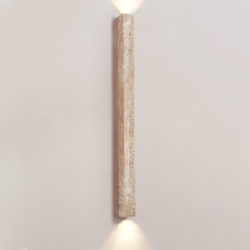 Travertine Stripe Wall Light, Hardwired Wall Sconce, detail 15