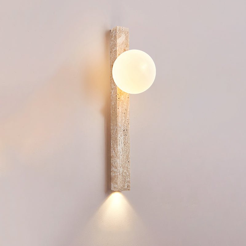 Travertine Stripe Wall Light, Hardwired Wall Sconce, detail 16