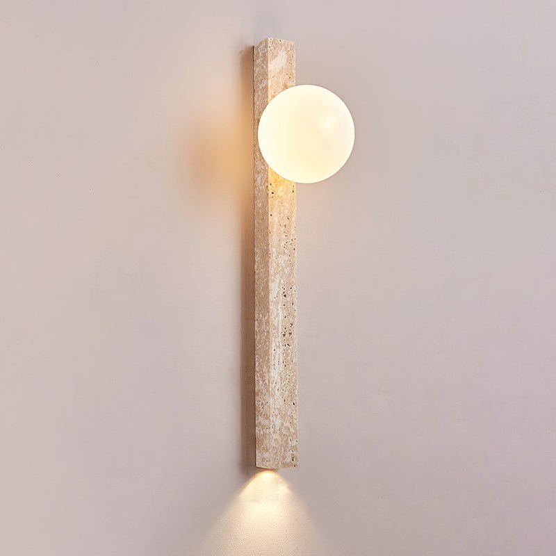 Travertine Stripe Wall Light, Hardwired Wall Sconce, detail 17