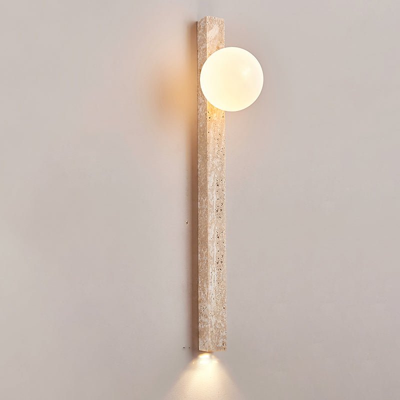 Travertine Stripe Wall Light, Hardwired Wall Sconce, detail 18