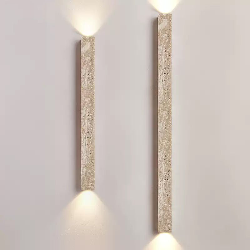Travertine Stripe Wall Light, Hardwired Wall Sconce, detail 11