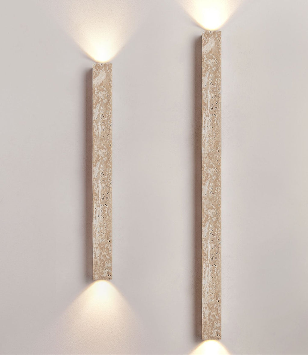 Travertine Stripe Wall Light, Hardwired Wall Sconce, detail 7
