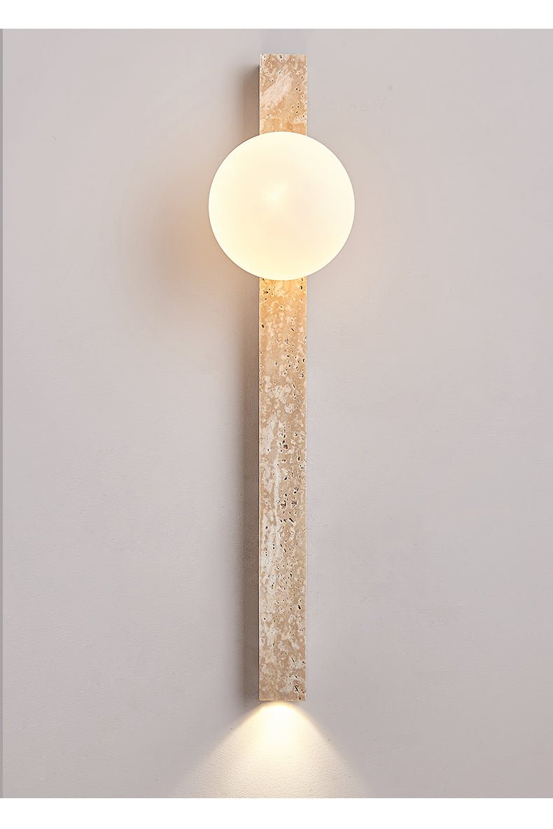 Travertine Stripe Wall Light, Hardwired Wall Sconce, detail 8