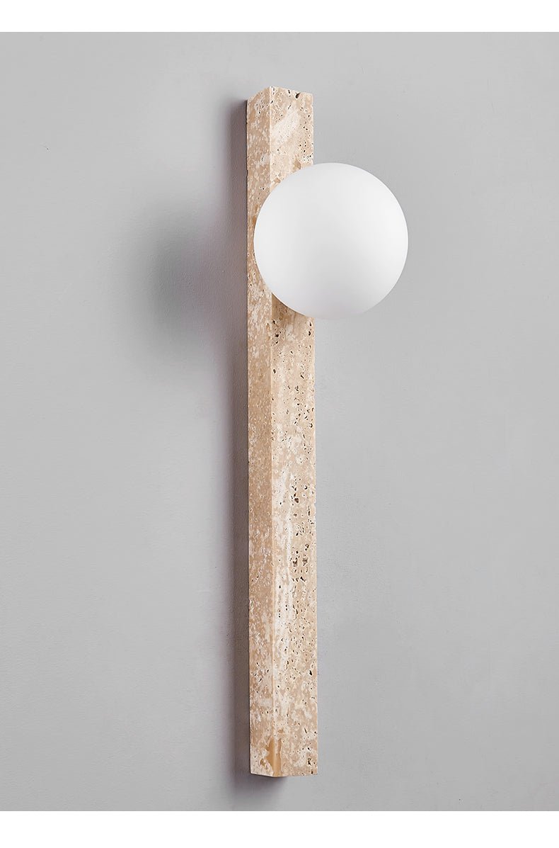 Travertine Stripe Wall Light, Hardwired Wall Sconce, detail 9