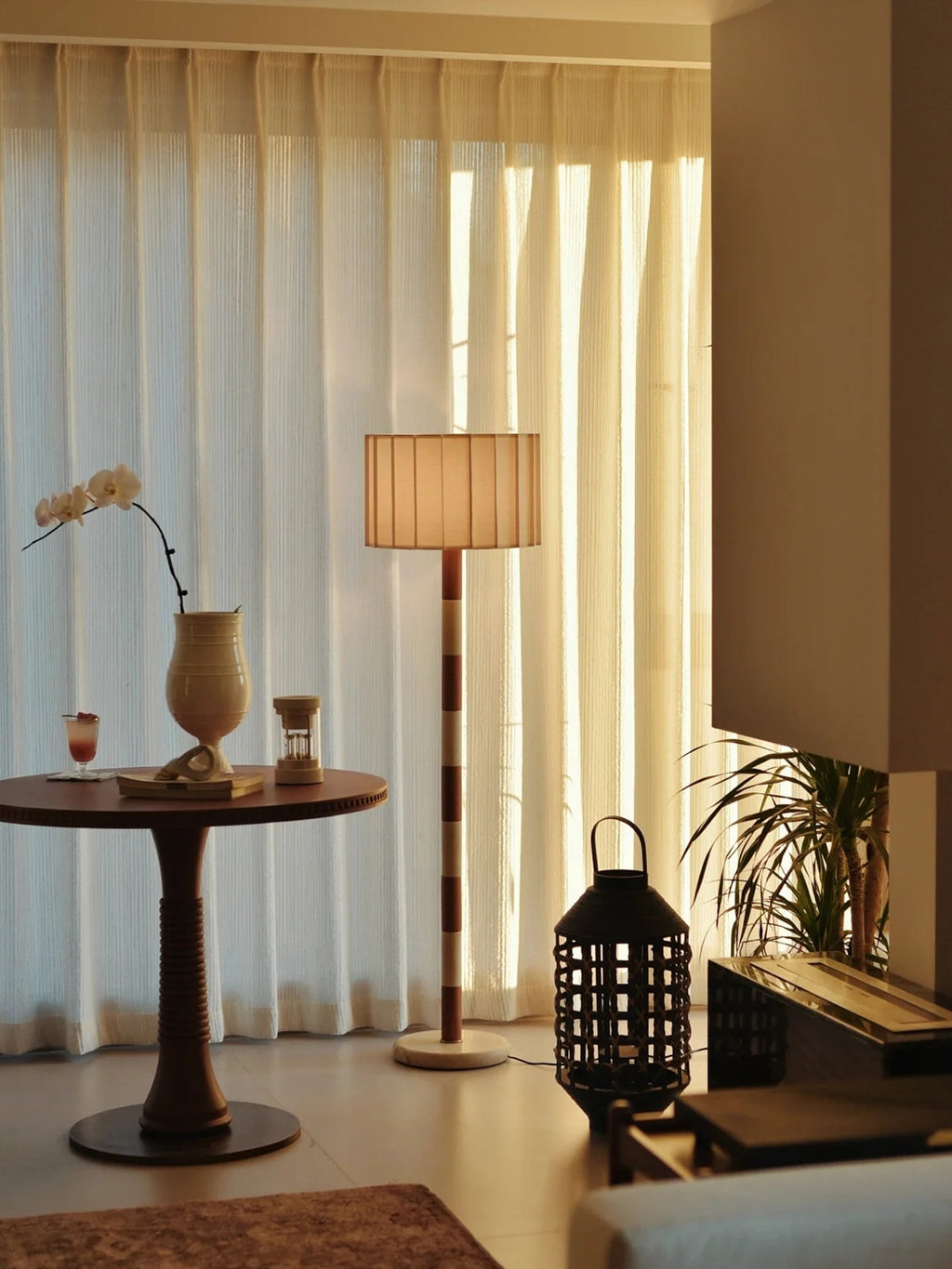 Travertine Striped Floor Light, Floor Lamp, detail 3