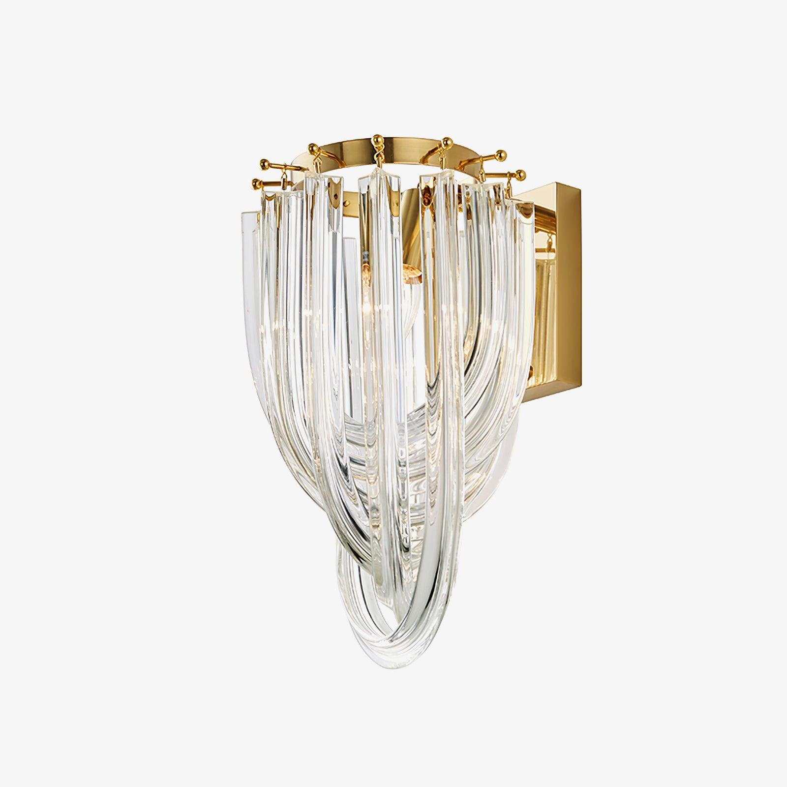 Trevi Murano Wall Light, Hardwired Wall Sconce, Metal, L 23cm x H 40cm
