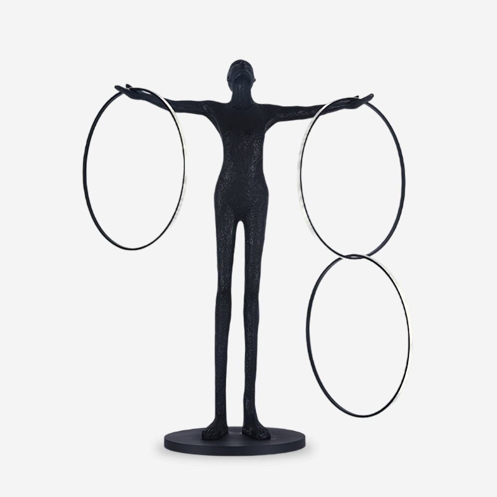 Trinity Life Sculpture Tall Floor Light, Floor Lamp, Metal, Φ 70″ x H 82.6″