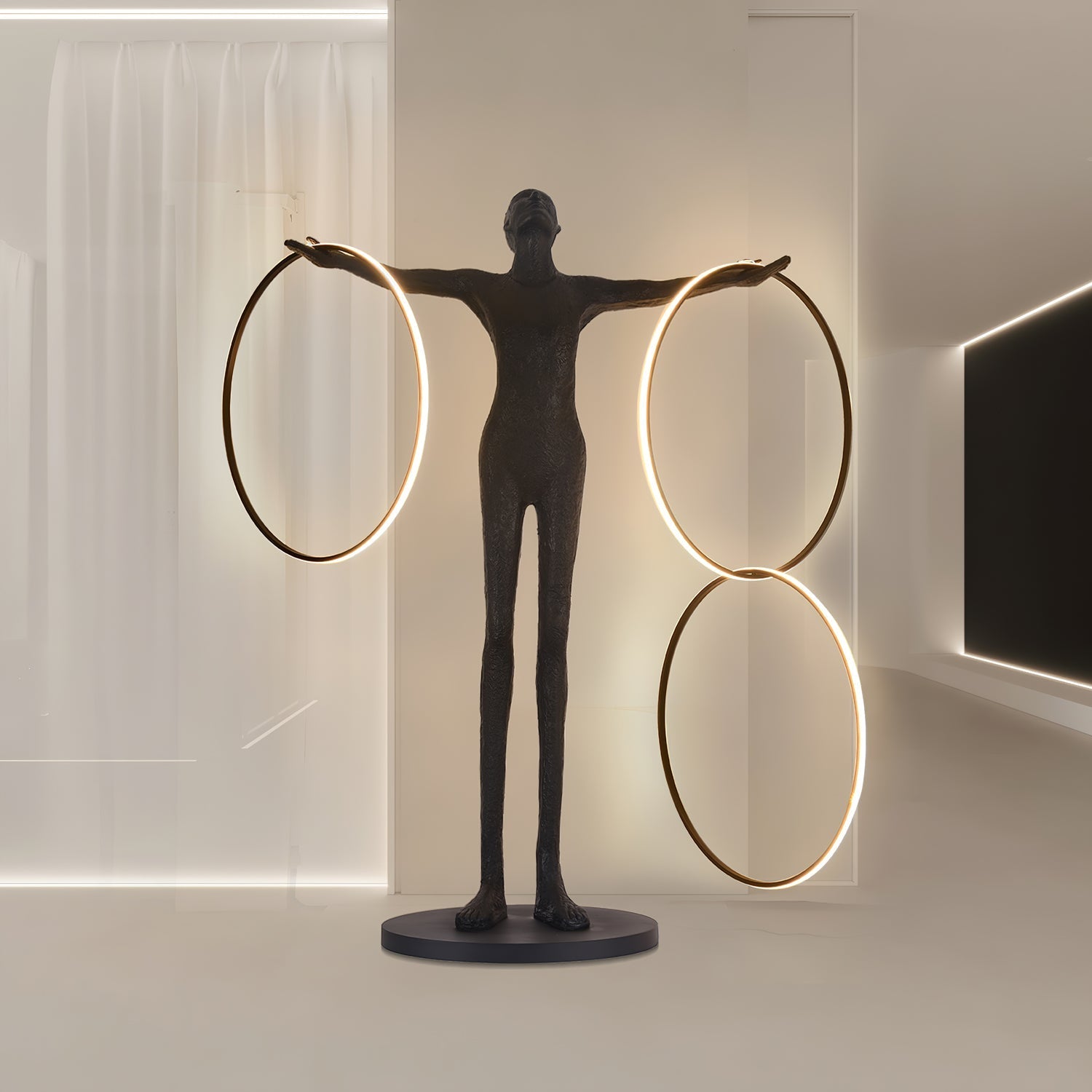 Trinity Life Sculpture Tall Floor Light, Floor Lamp, detail 4
