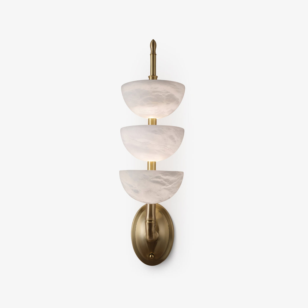 Triple Alabaster Sconce Wall Light, Hardwired Wall Sconce, detail 23