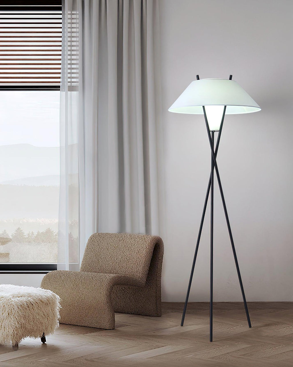 Tripod Cap Floor Light 23.6", Floor Lamp, detail 15