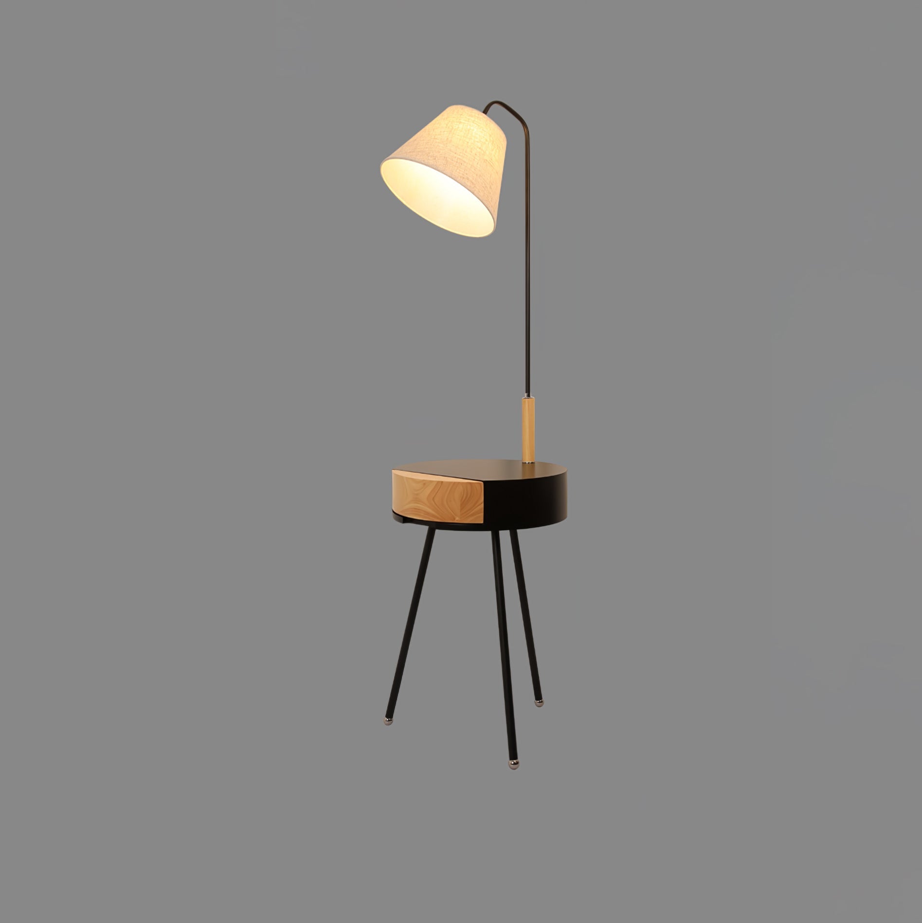 Tripod Fabric Reading Floor Light, Floor Lamp, detail 13