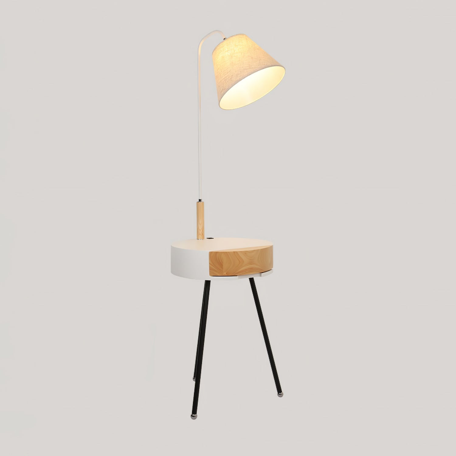 Tripod Fabric Reading Floor Light, Floor Lamp, detail 15