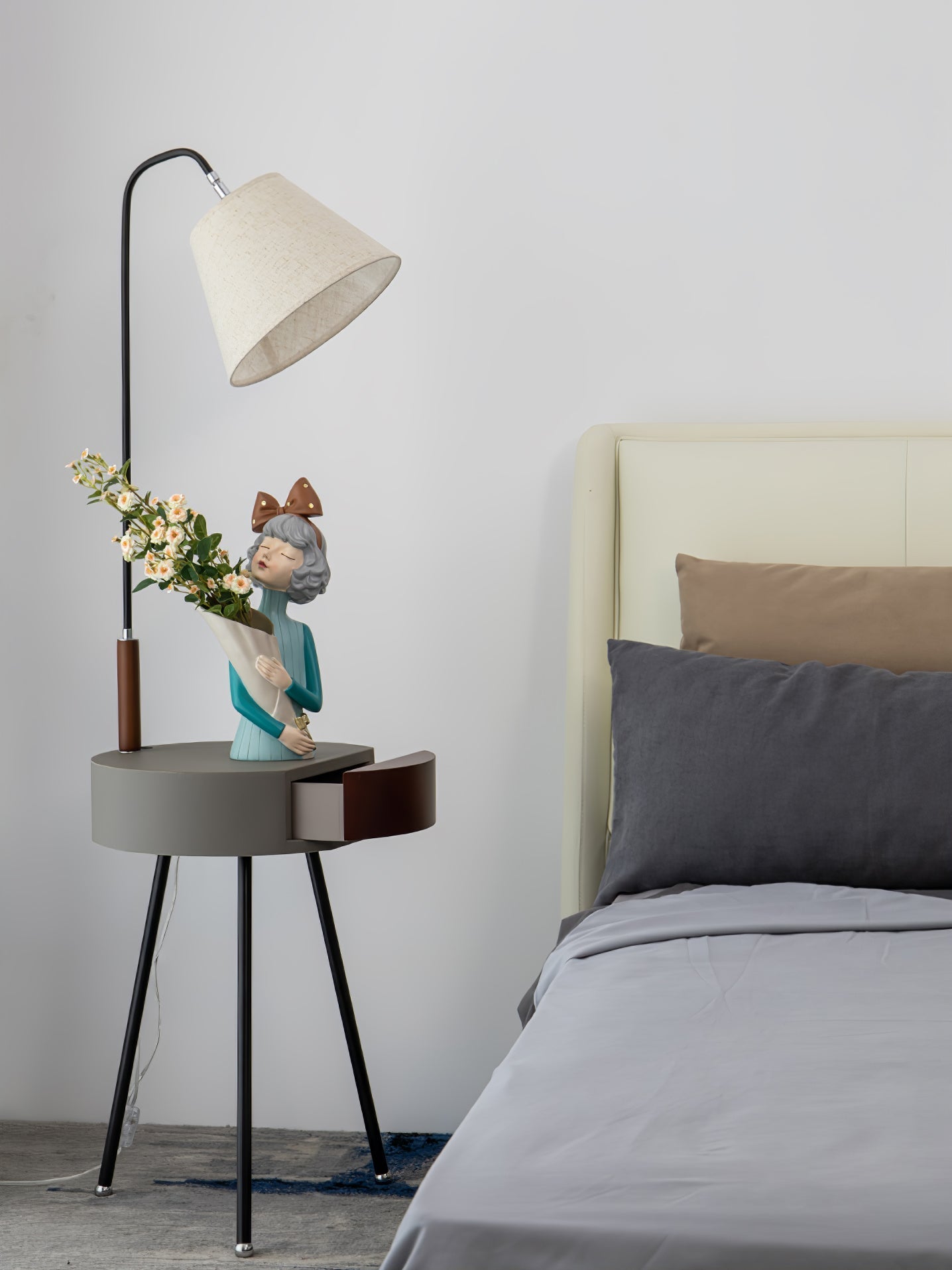 Tripod Fabric Reading Floor Light, Floor Lamp, detail 17