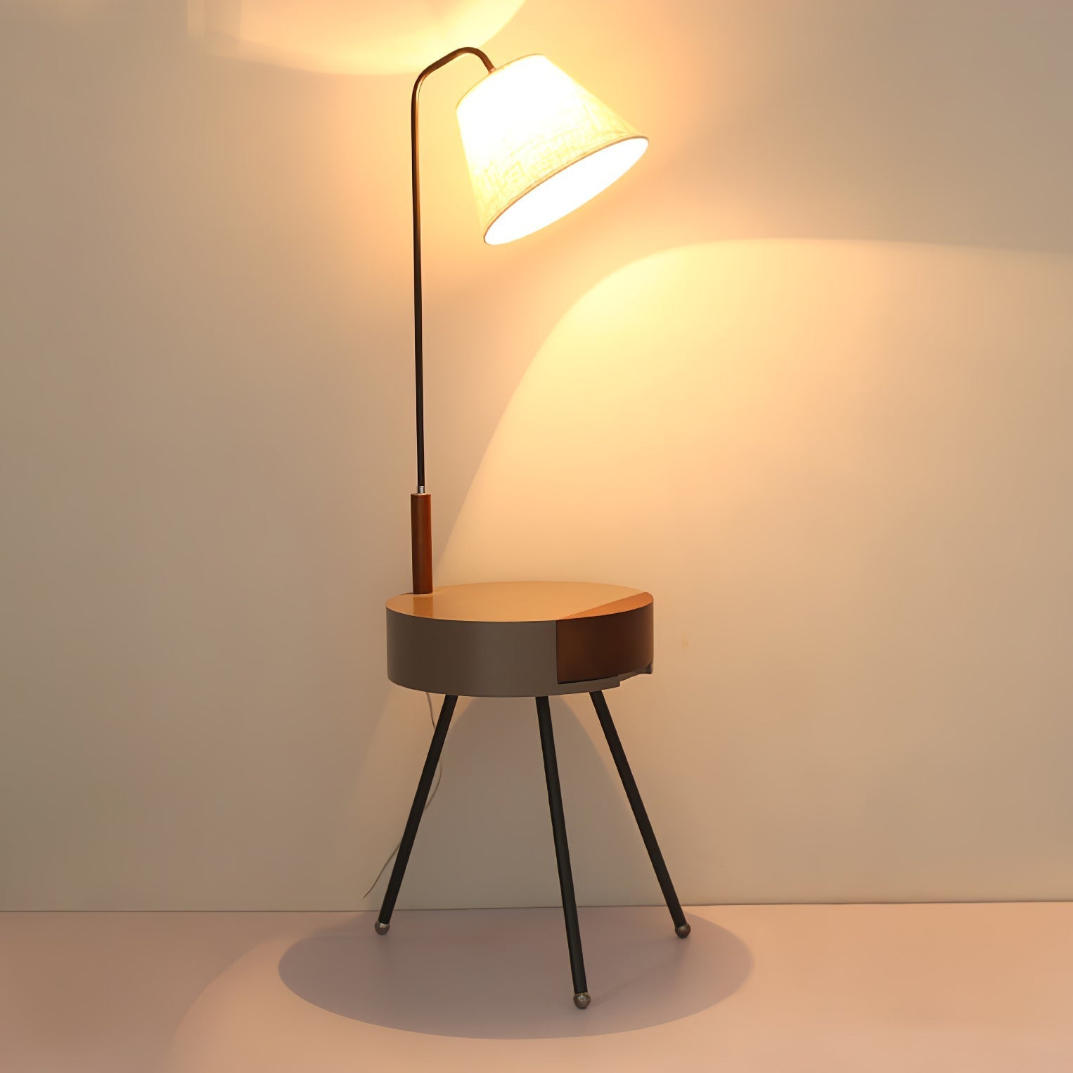 Tripod Fabric Reading Floor Light, Floor Lamp, detail 22