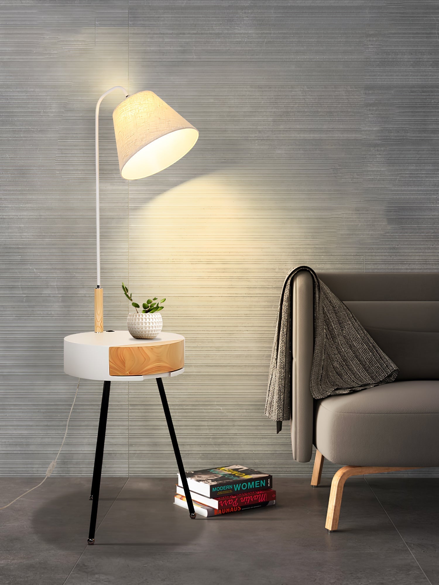 Tripod Fabric Reading Floor Light, Floor Lamp, detail 26
