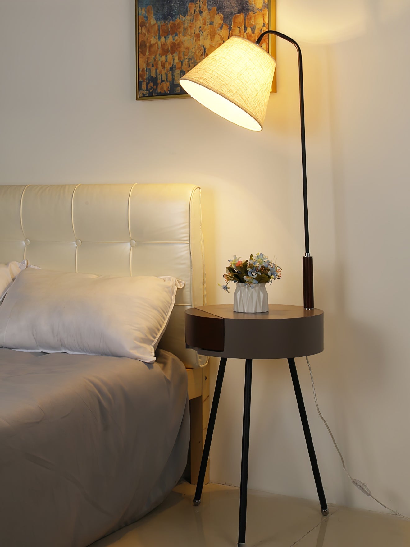 Tripod Fabric Reading Floor Light, Floor Lamp, detail 28