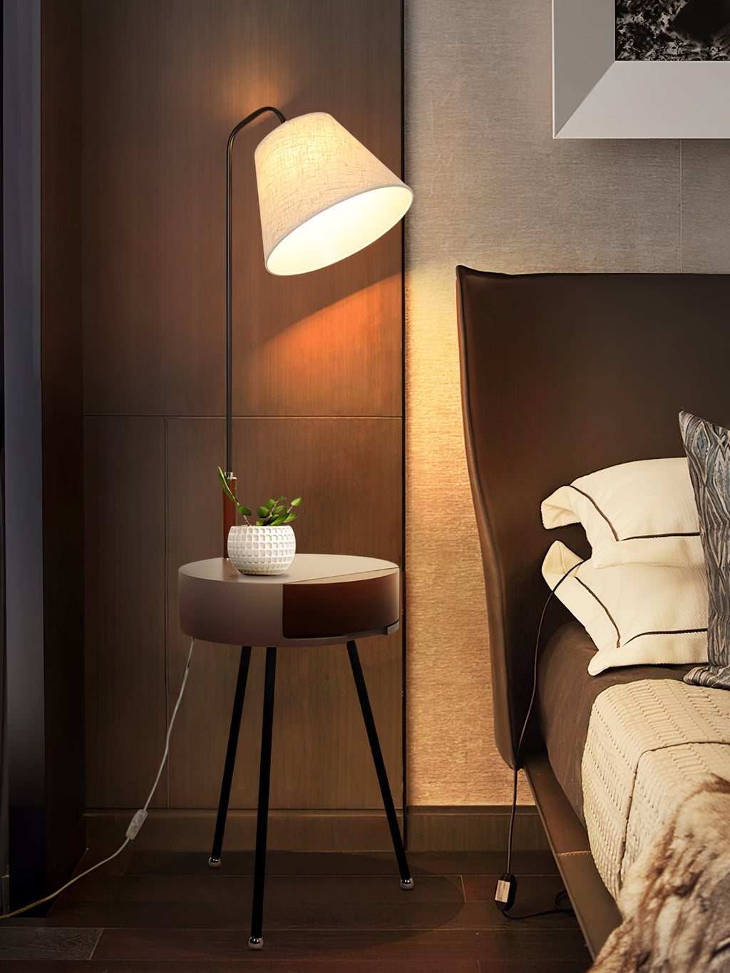 Tripod Fabric Reading Floor Light, Floor Lamp, detail 7