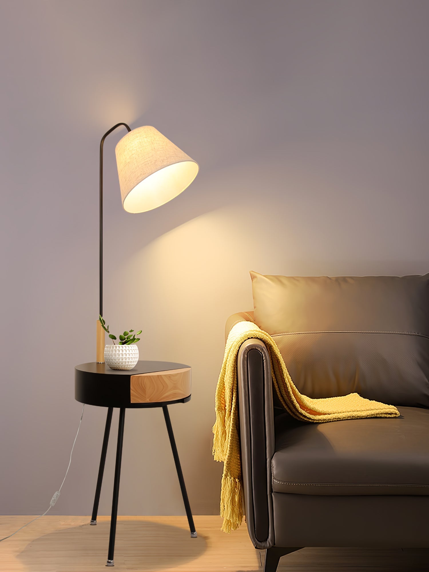 Tripod Fabric Reading Floor Light, Floor Lamp, detail 11
