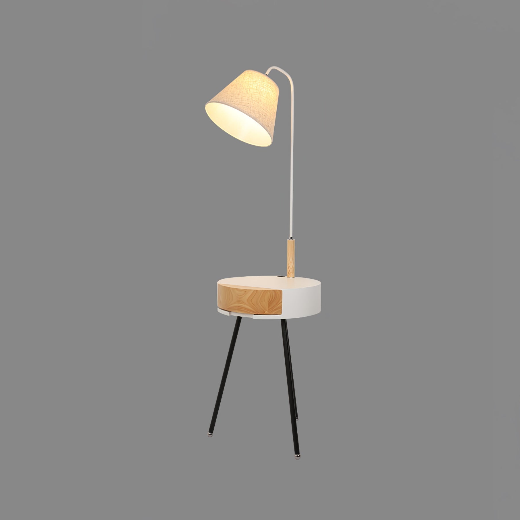 Tripod Fabric Reading Floor Light, Floor Lamp, detail 12