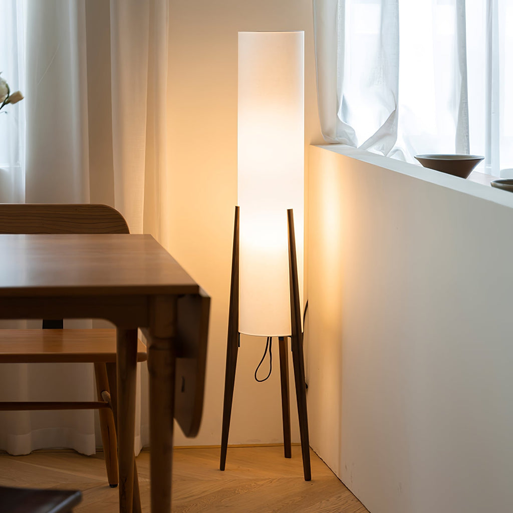 Tripod Walnut Floor Light, Floor Lamp, detail 2