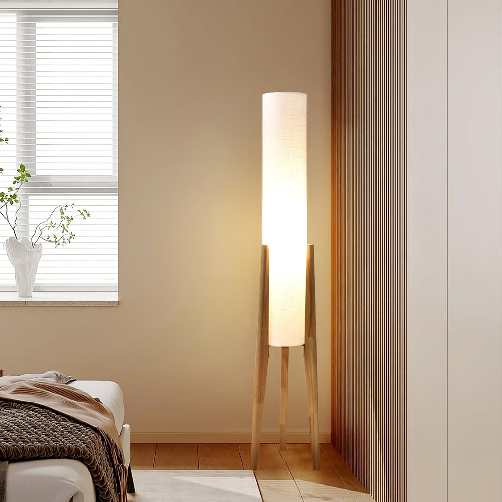 Tripod Walnut Floor Light, Floor Lamp, detail 6