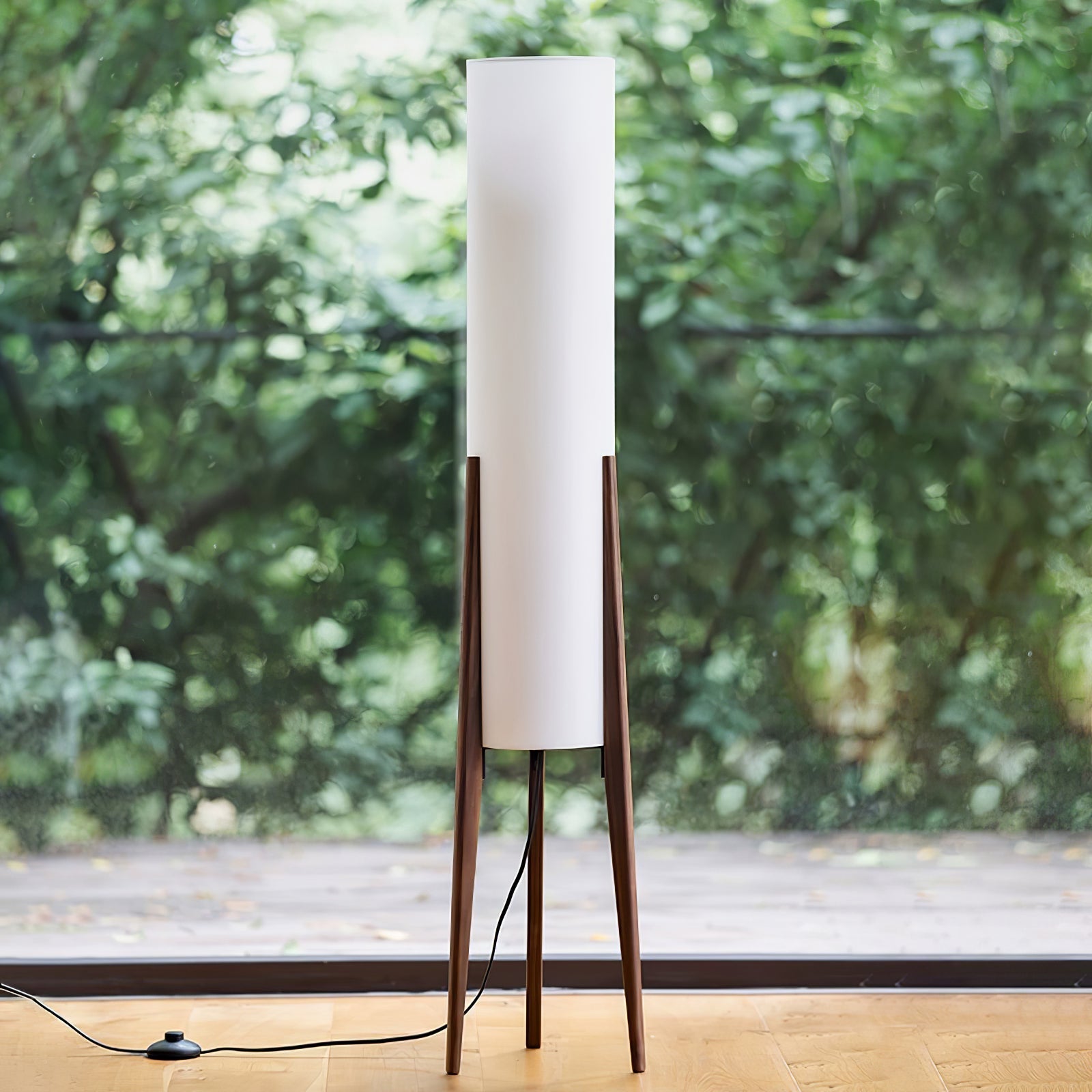 Tripod Walnut Floor Light, Floor Lamp, detail 5