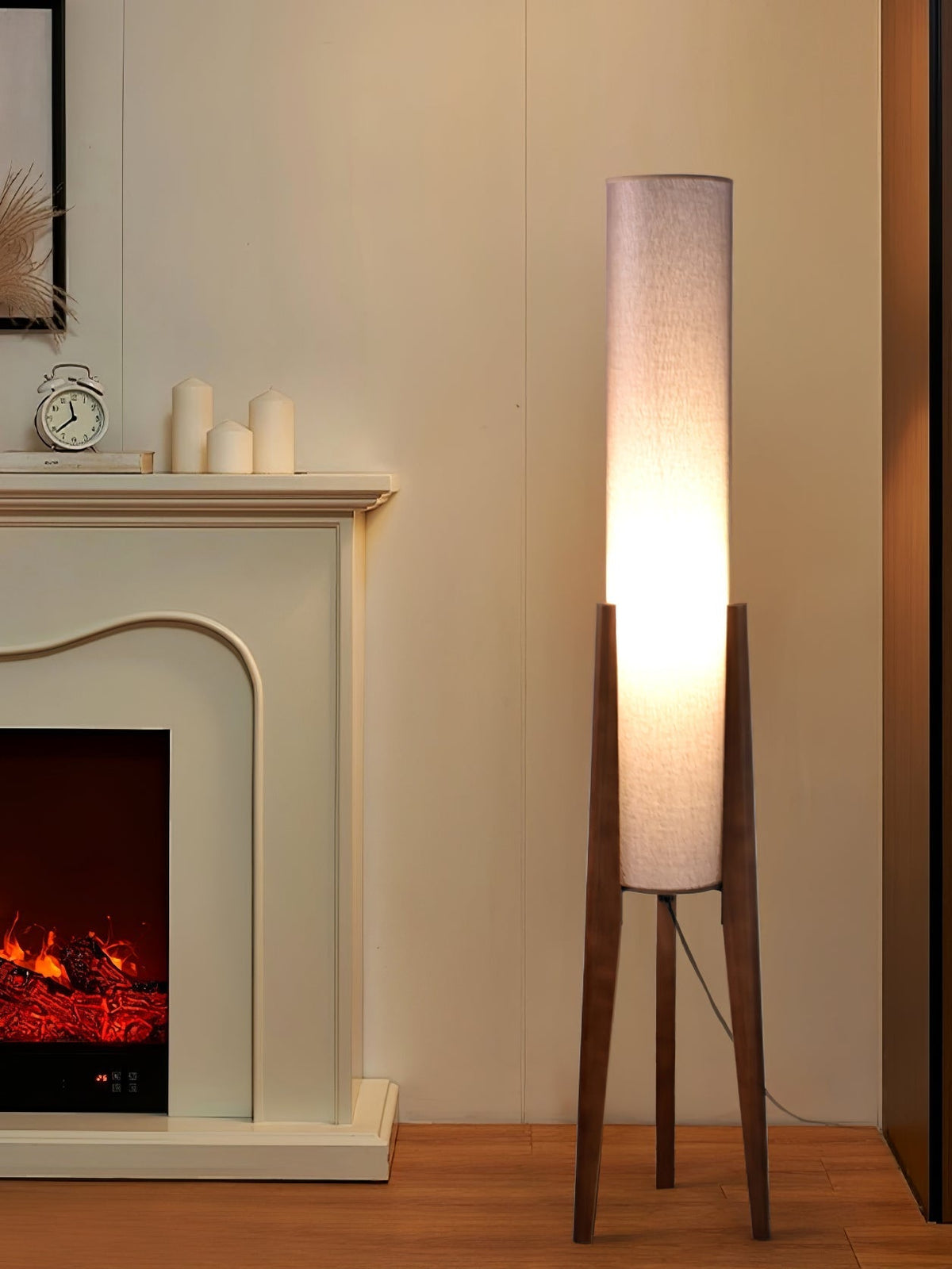 Tripod Walnut Floor Light, Floor Lamp, detail 9