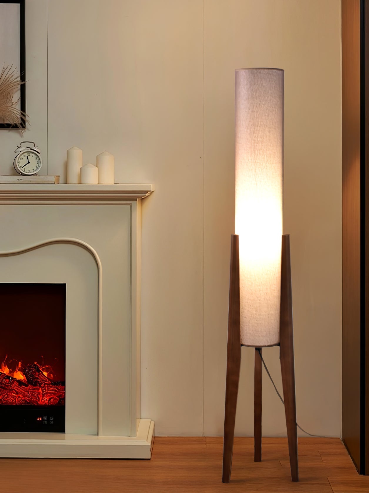 Tripod Walnut Floor Light, Floor Lamp, detail 9