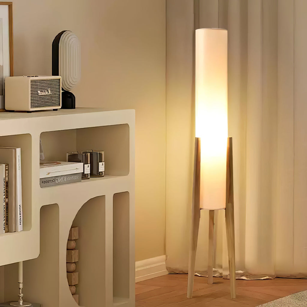 Tripod Walnut Floor Light, Floor Lamp, detail 4